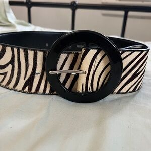 Hyde Collection Zebra Print Belt, S (Fits like M), H17051